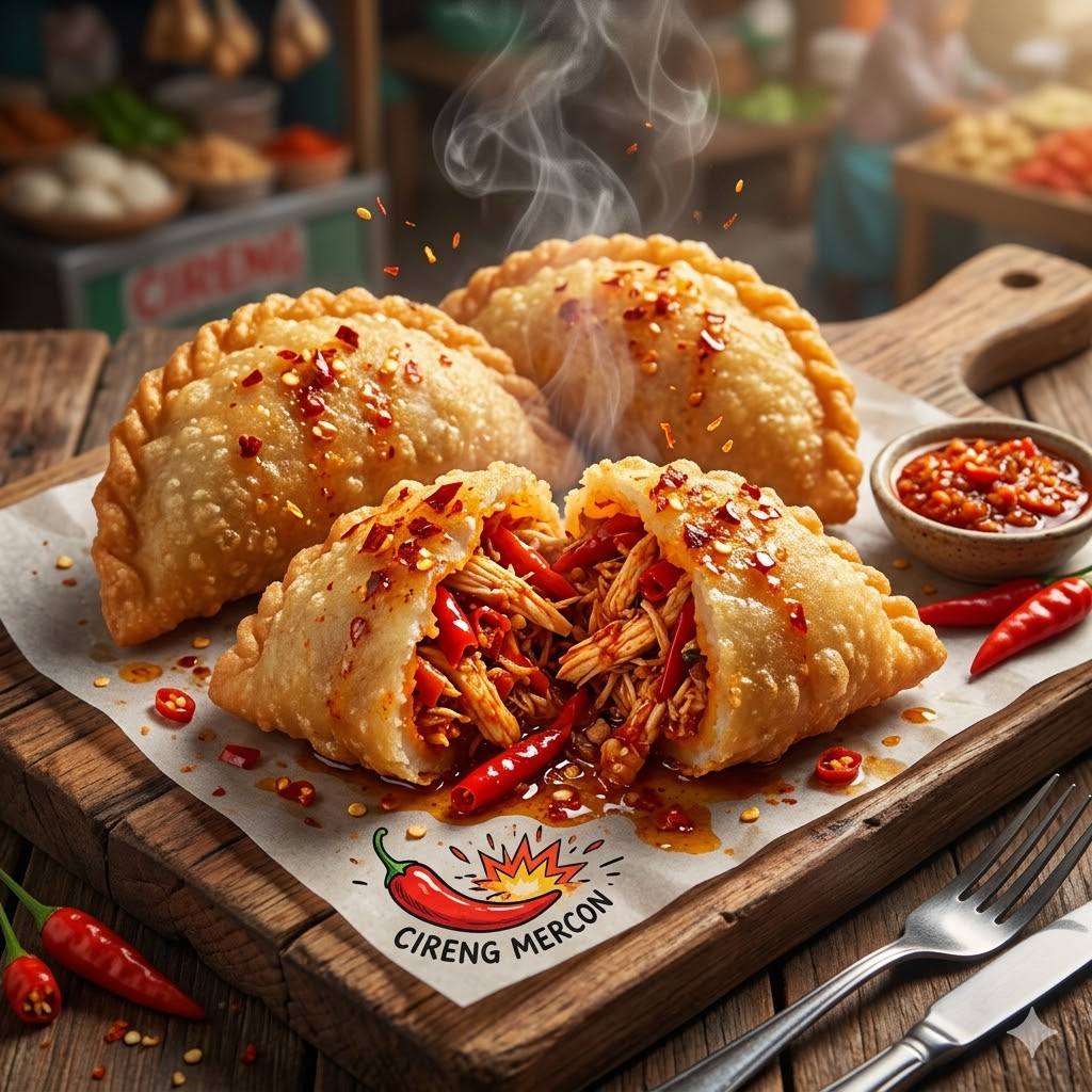 Cireng Isi Ayam Suir Mercon Rice Bowl Mantul